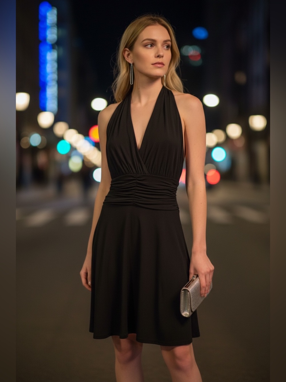 Evan Picone Black Sleeveless Dress Size 8 women’s